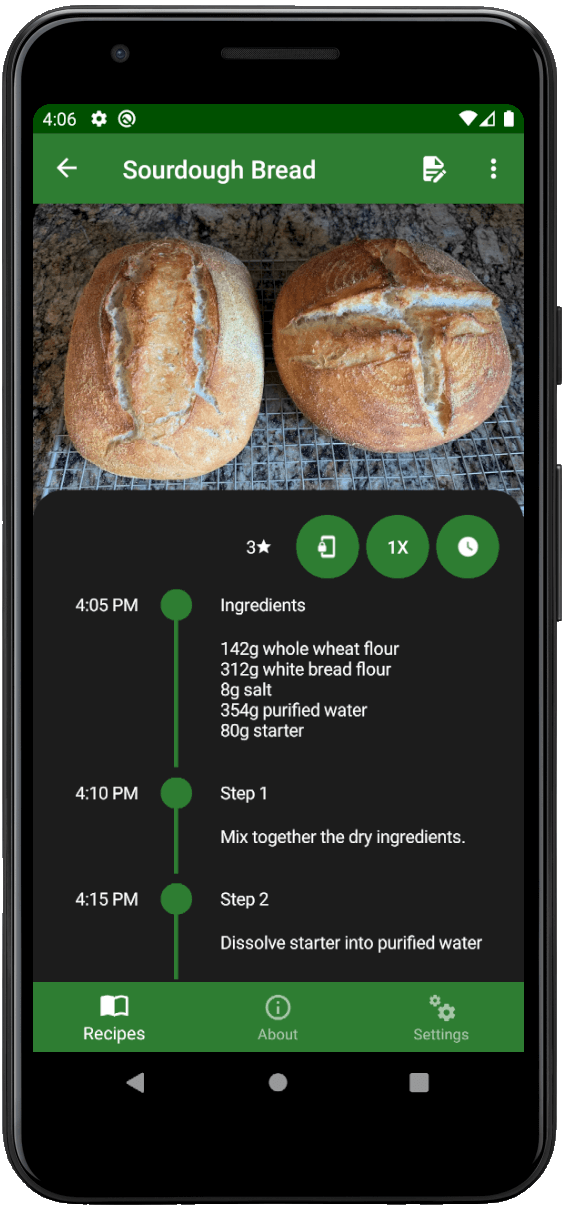 Android view recipe