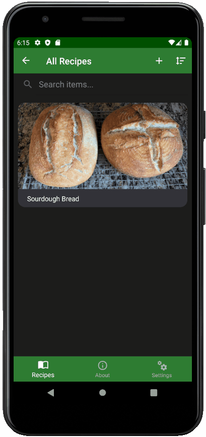 Android Printing a recipe